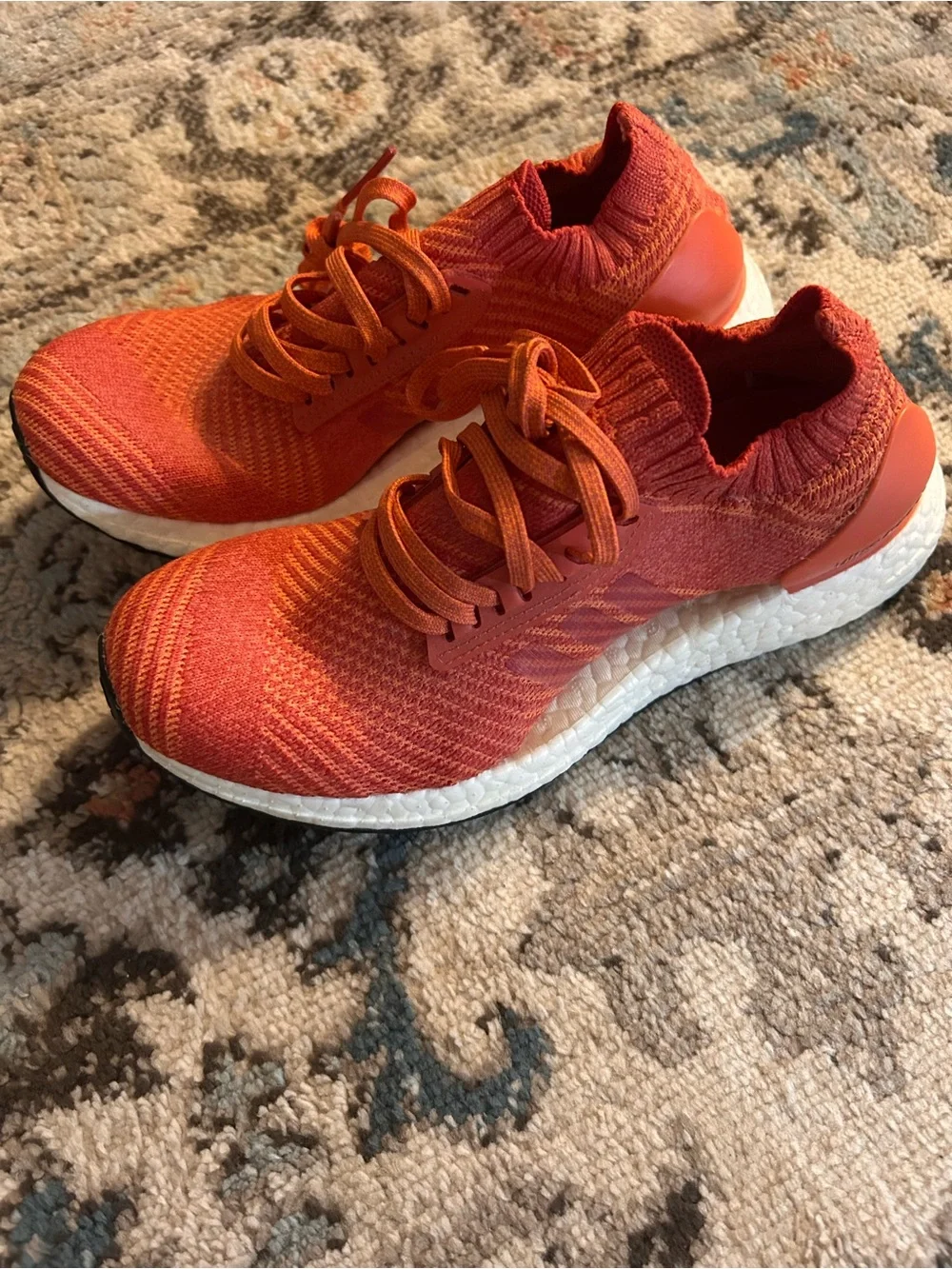adidas Kids Orange Knit Athletic Sneakers